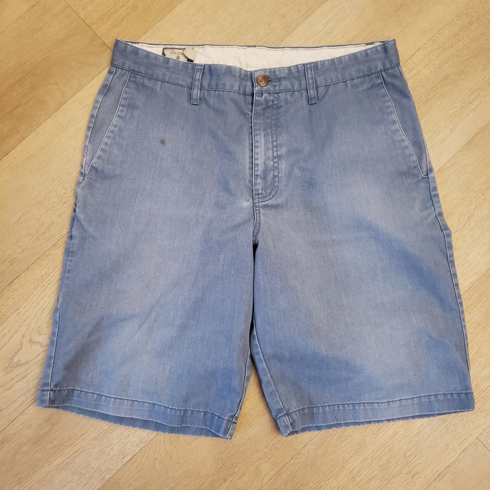 Men's Blue Denim Color Fabric  Shorts